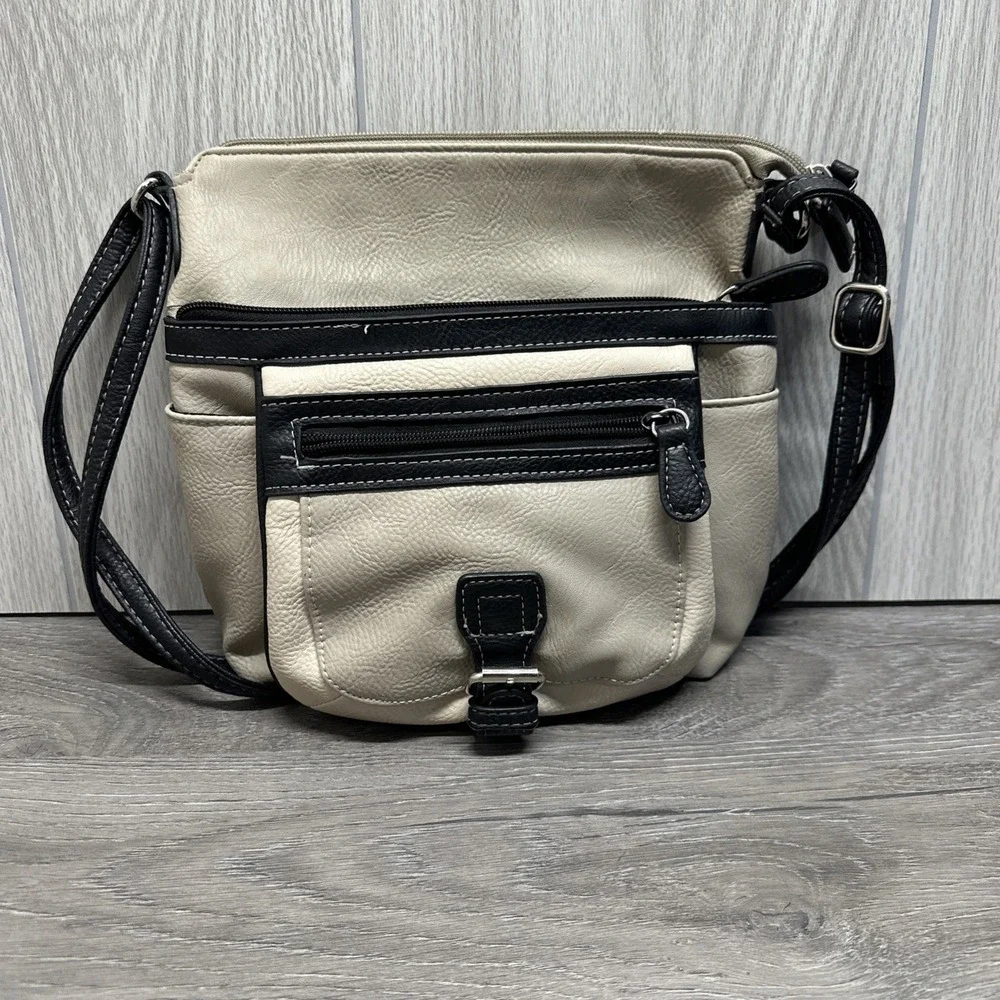 Crossbody Bag Women Small Cream Black Good‎ Multi-Pocket Utility medium bag